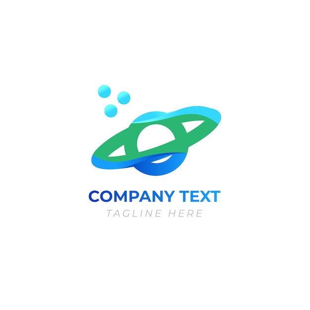 creative planet abstract wave logo