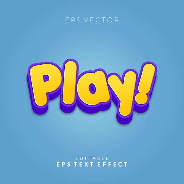 creative play text effect
