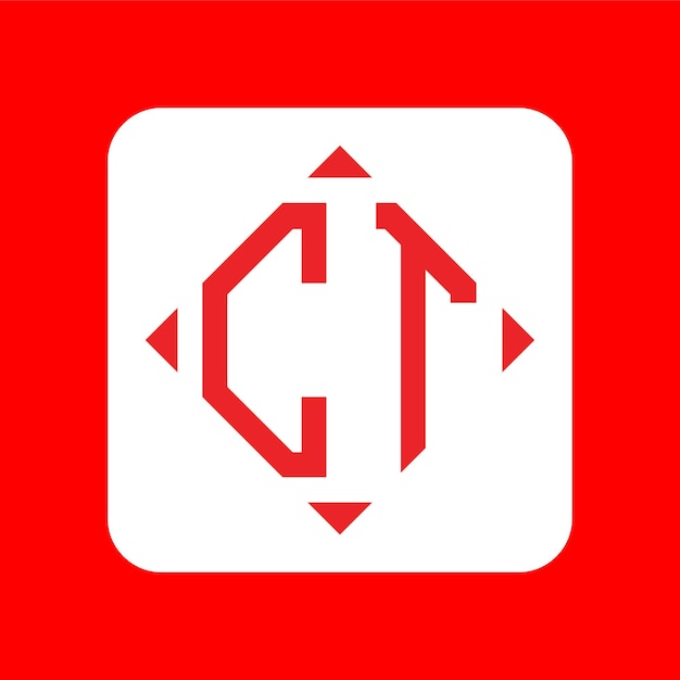 Creative simple Initial Monogram CT Logo Designs