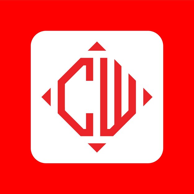 Creative simple Initial Monogram CW Logo Designs
