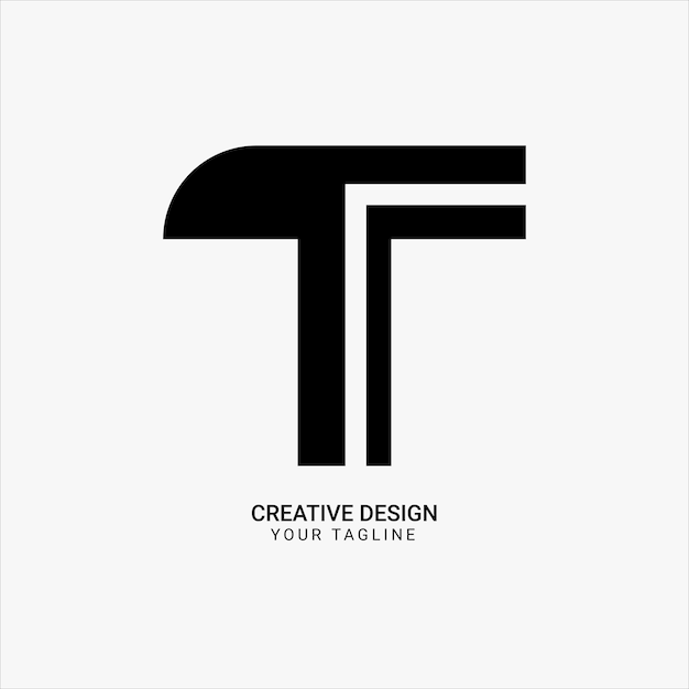 Creative T letter flat simple monogram modern brand unique style logo design