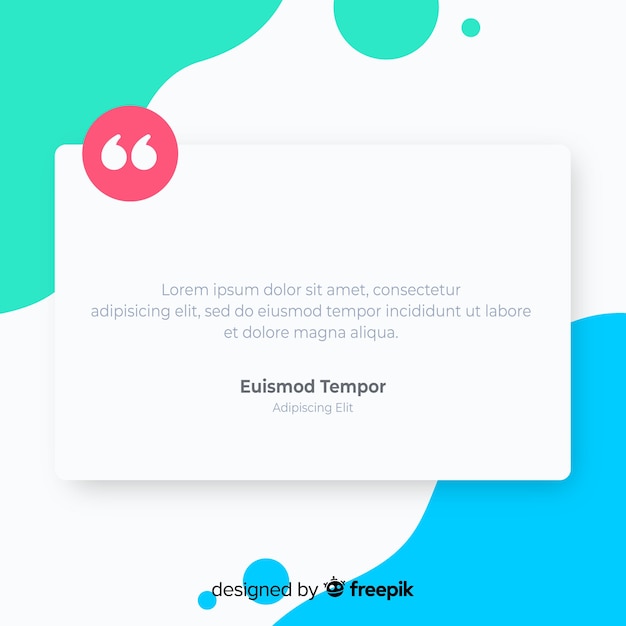 Creative web testimonial concept