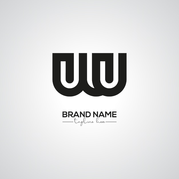 Creative WU UW Lettermark Logo Design for Corporate Branding