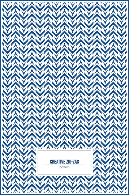 creative zigzag pattern for unique cover background