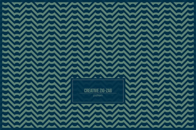creative zigzag pattern with monochrome dark green