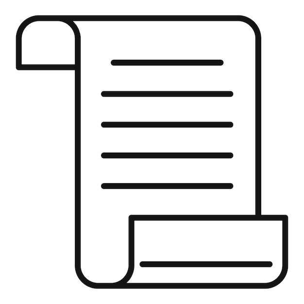 Crime description paper icon Outline crime description paper vector icon for web design isolated on white background