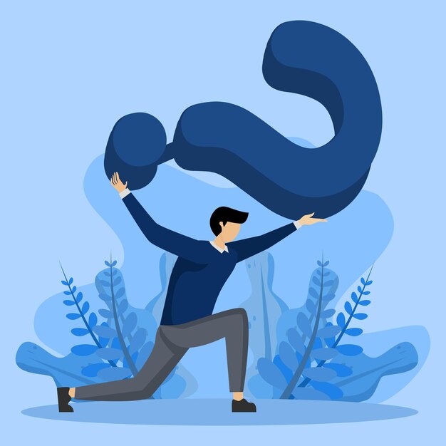 critical business problem concept, difficult questions with no answers or solutions, frustrated
