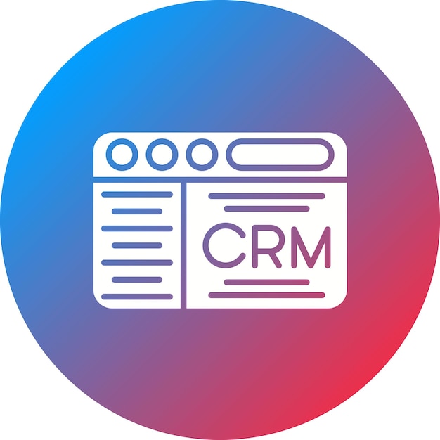crm icon vector image can be used for sales