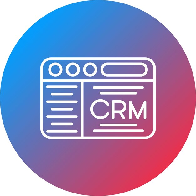 crm icon vector image can be used for sales