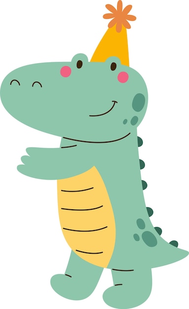 Crocodile In Birthday Hat