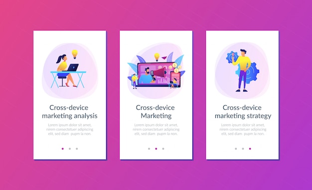 Cross-device marketing app interface template.