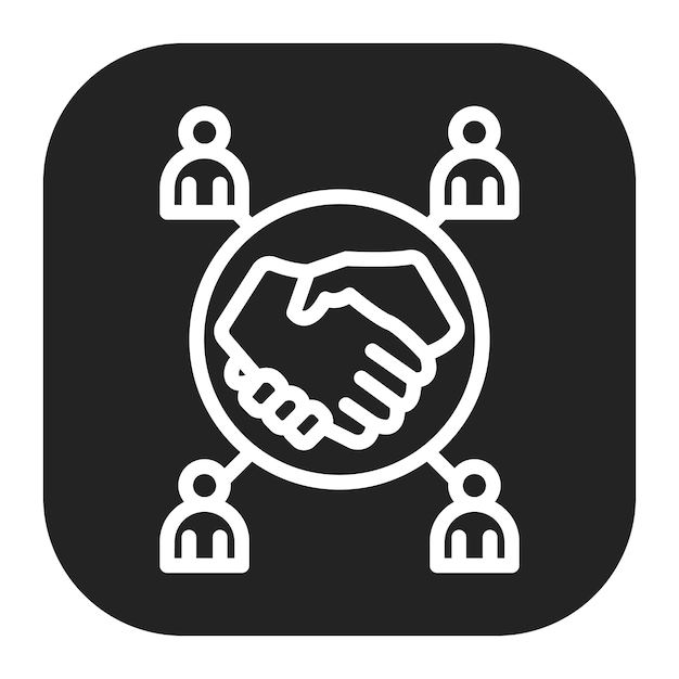 cross functional collaboration icon vector image can be used for action plan