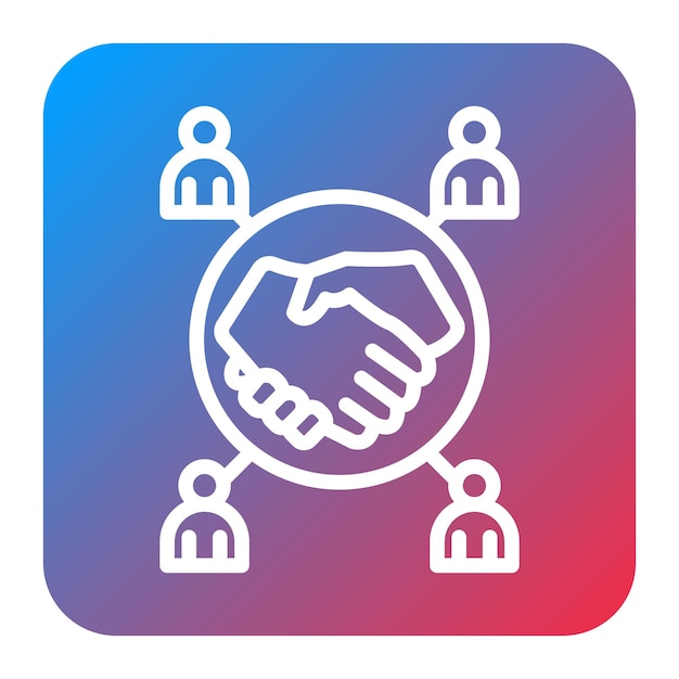 cross functional collaboration icon vector image can be used for action plan