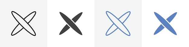 cross icon vector set use for web ui or app