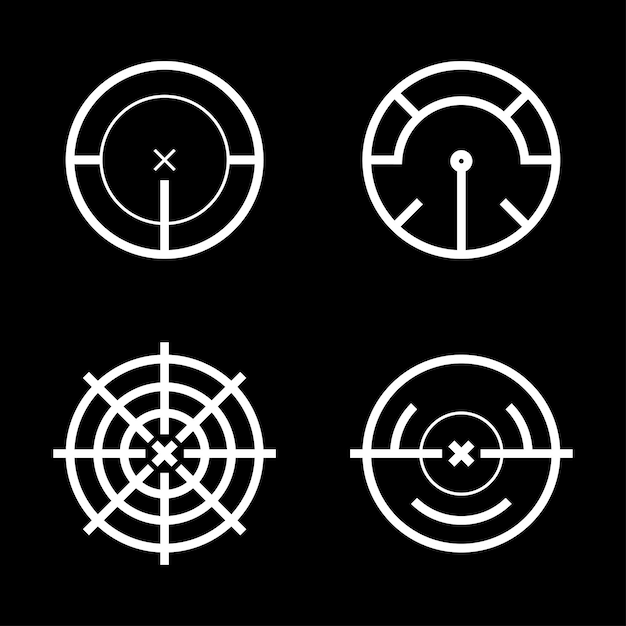 crosshair target scope set vector design templates