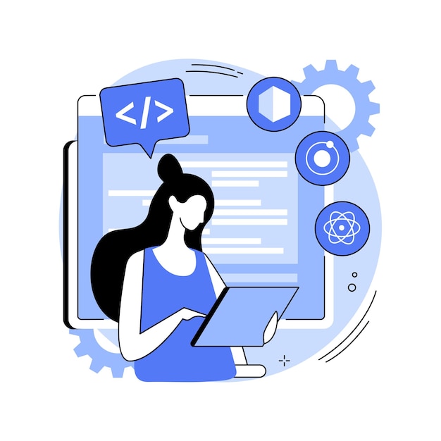 Crossplatform frameworks abstrakt koncept vektor illustration