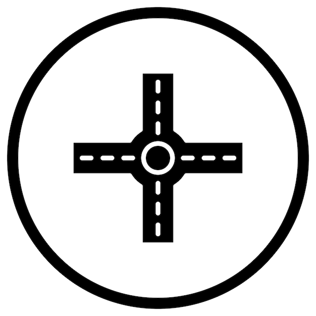 crossroad vector icon design illustration