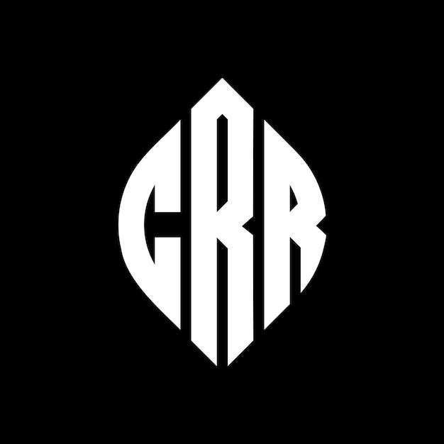 CRR circle letter logo design with circle and ellipse shape CRR ellipse letters with typographic style The three initials form a circle logo CRR Circle Emblem Abstract Monogram Letter Mark Vector