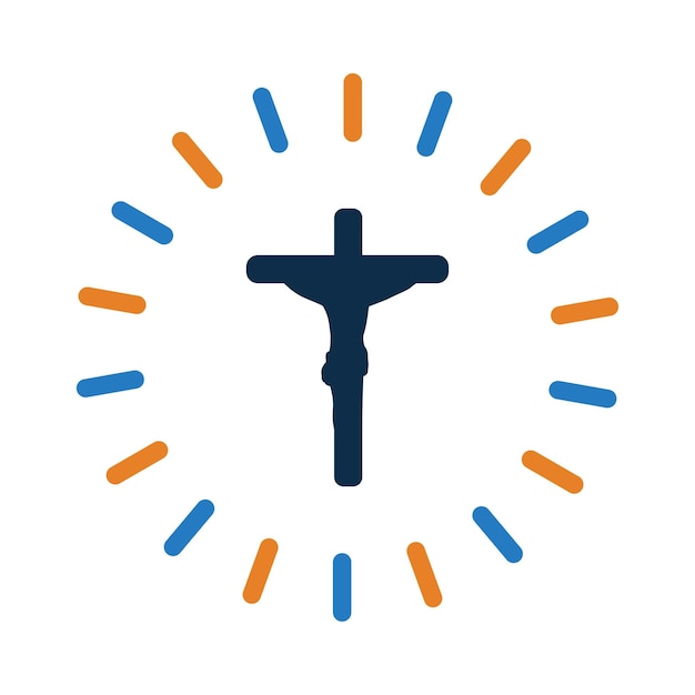 Cruz light shine icon Simple color vector