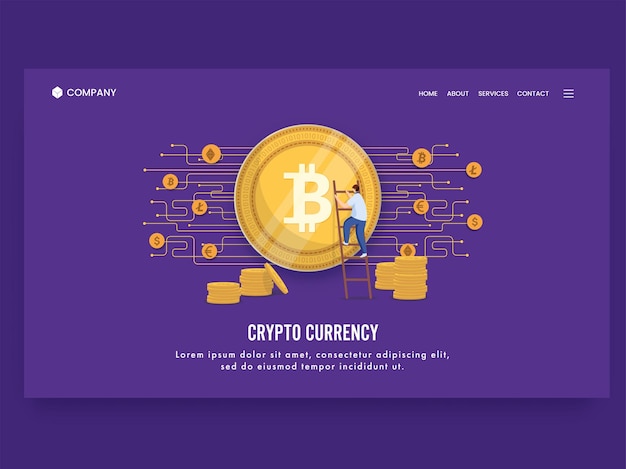 Crypto Currency Concept Based Landing Page Design