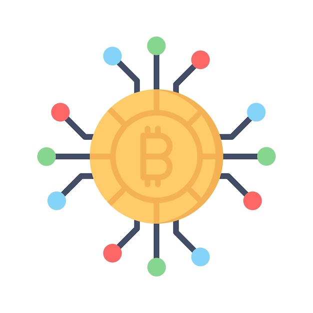 Cryptocurrency coin vector design bitcoin icon in modern style