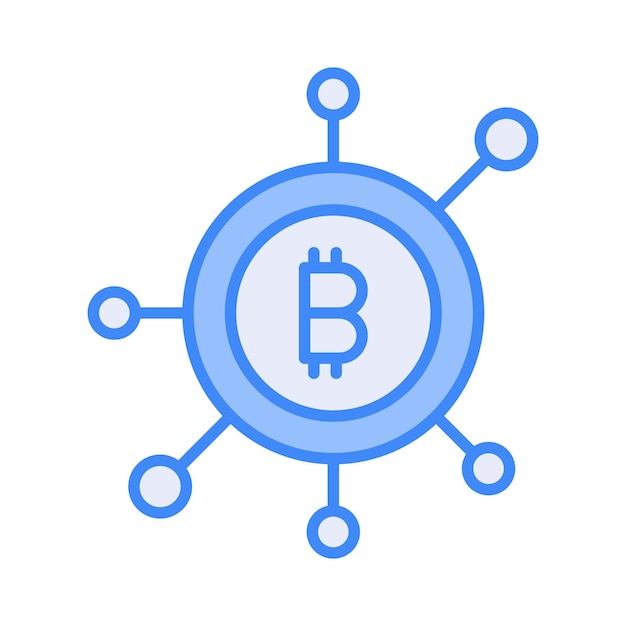 Cryptocurrency coin vector design bitcoin icon in modern style
