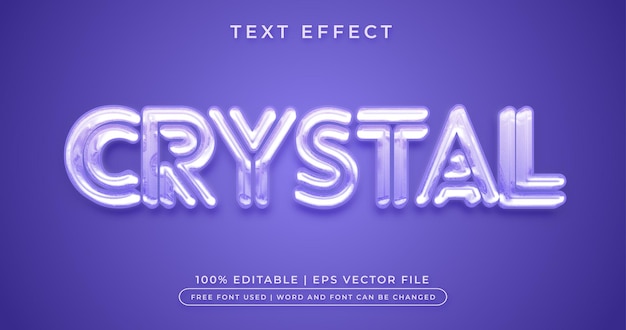 crystal text 3d texture editable text effect style template
