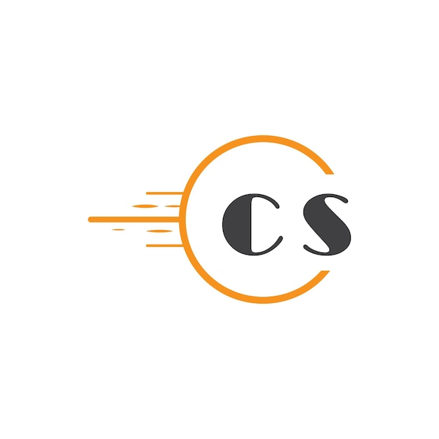 cs initial monogram logo with circle style design