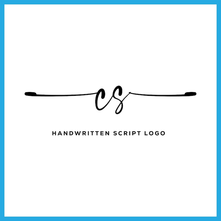 Vektör cs initials handwriting signature logo c letter real estate beauty photography letter logo design