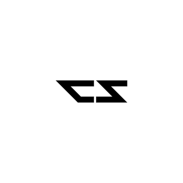 CS monogram logo design letter text name symbol monochrome logotype alphabet character simple logo