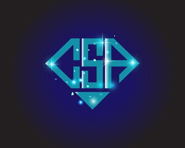 CSA initial modern logo design vector icon template