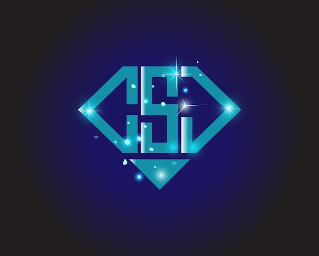 CSJ initial modern logo design vector icon template