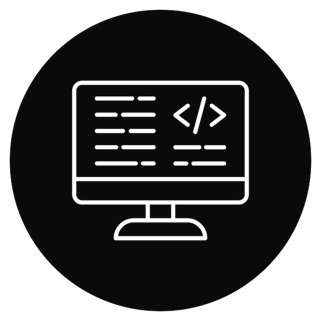 css code icon vector image can be used for coding and development