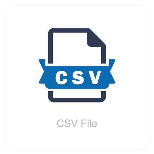 CSV File and Document Icon Concept
