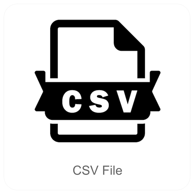 CSV File and Document Icon Concept