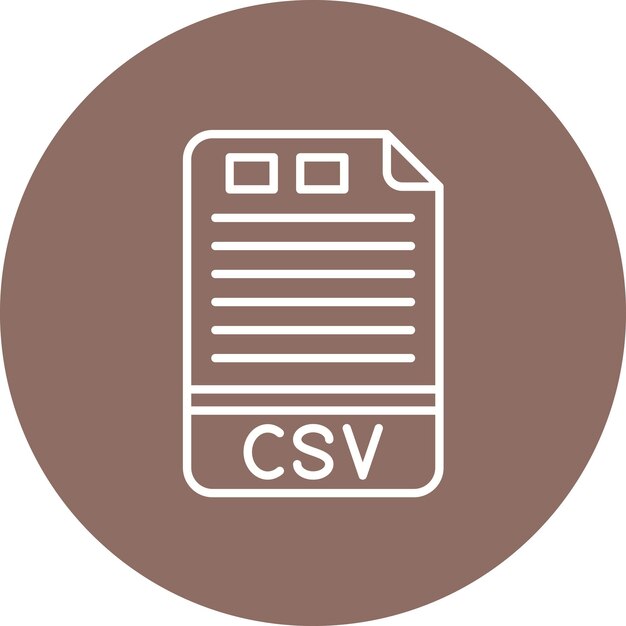 CSV icon vector image Can be used for File Formats