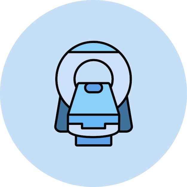CT Scan Flat Illustration