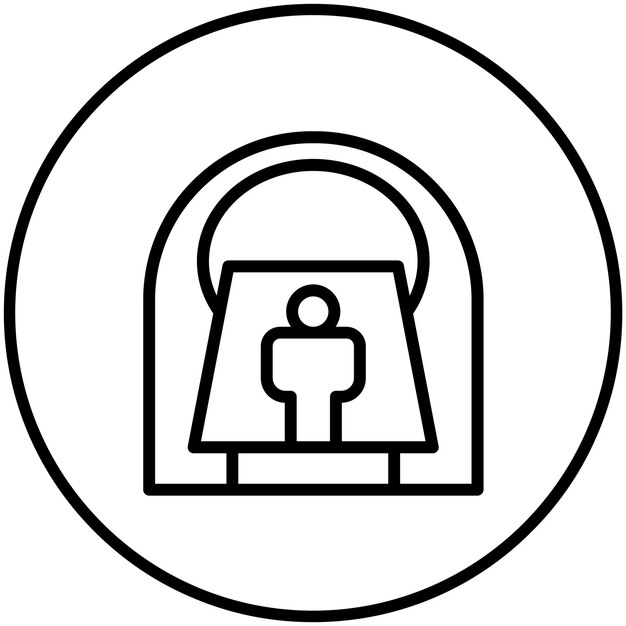 CT Scan vector icon illustration of Health Checkup iconset
