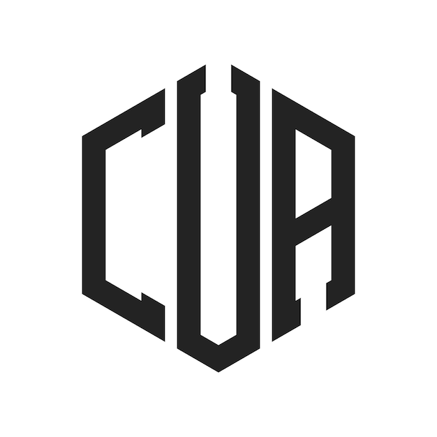 CUA Logo Design Initial Letter CUA Monogram Logo using Hexagon shape