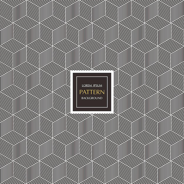 Cube shape line pattern background