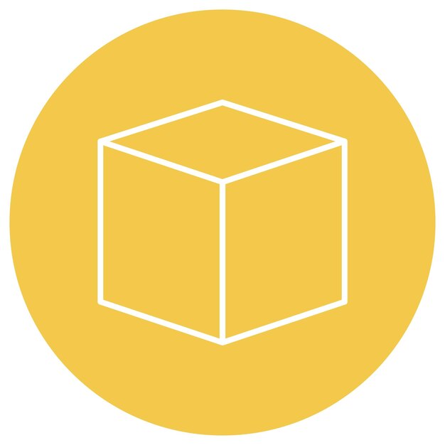 Cube Vector Illustration Style