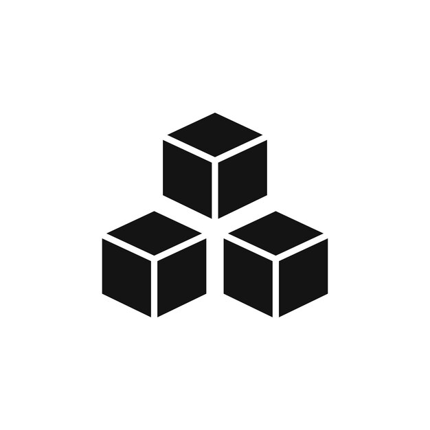 cubes icon isolated on white background