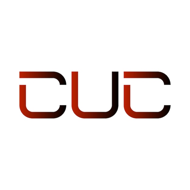 CUC logo letter design monogram brand identity symbol graphic vector illustration red black modern