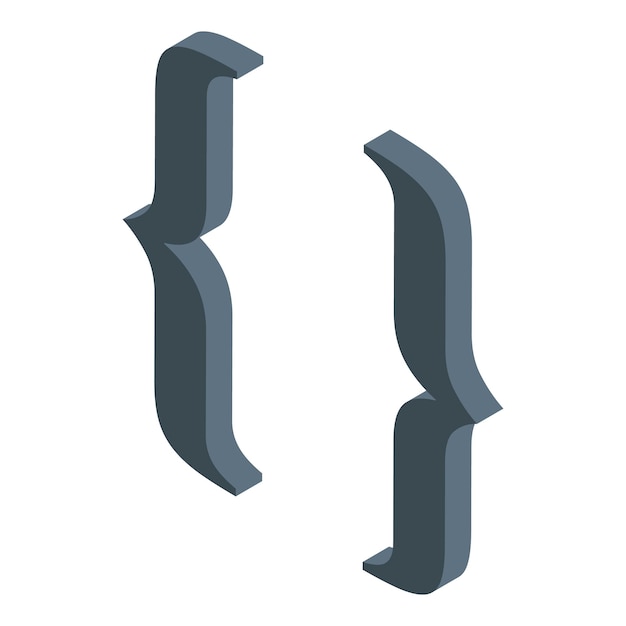 Curly brackets representing programming language code script