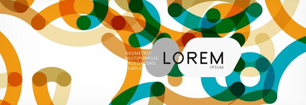 Curly lines abstract background color overlapping linear texture