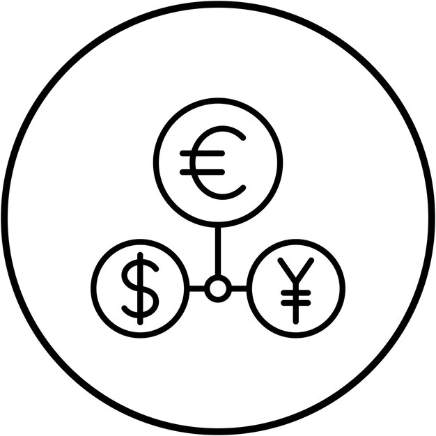 Currencies icon vector image Can be used for Banking and Finance