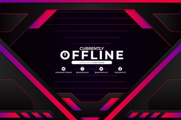 Currently Offline Background Purple Pink Style