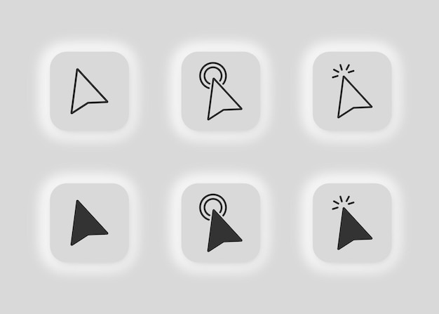 Cursor arrow pointer icon Computer mouse click illustration symbol app button vector