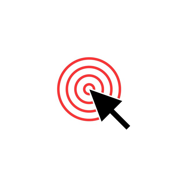cursor click icon vector symbol in trendy flat style on a white background