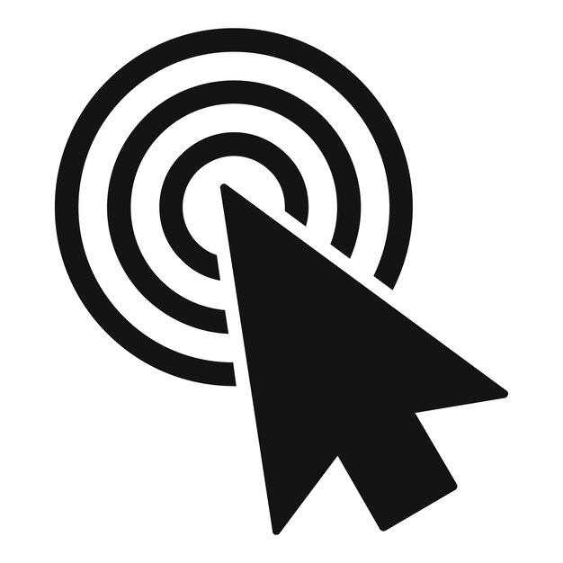 cursor design element icon simple illustration of cursor design element vector icon for web